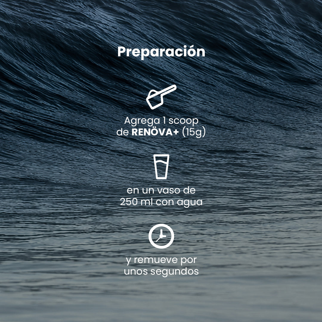 RENÖVA+ POTE | Colágeno Hidrolizado con Biopéptidos Activos, Resveratrol y Coenzima Q10