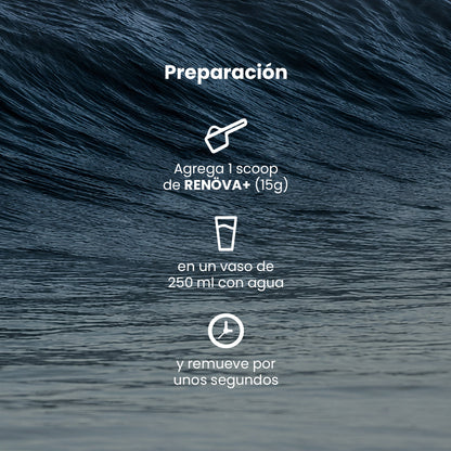 RENÖVA+ POTE | Colágeno Hidrolizado con Biopéptidos Activos, Resveratrol y Coenzima Q10